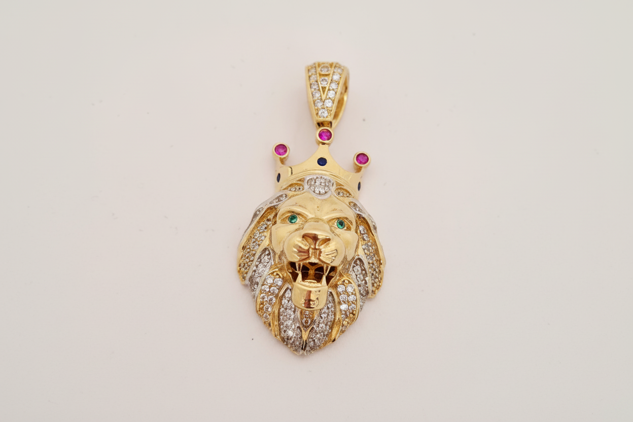 18K LEON PENDANT