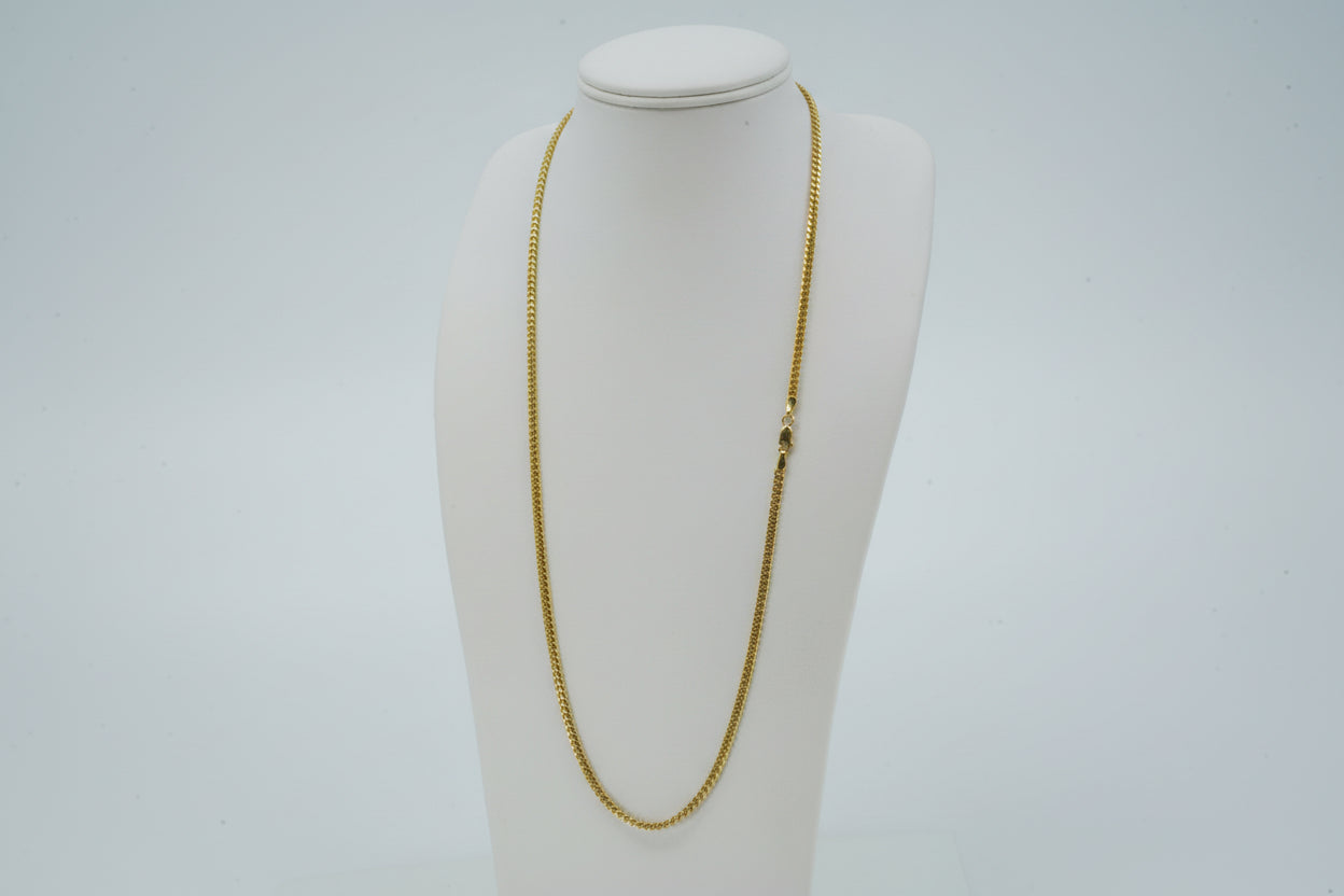 18K FRANCI CHAIN 24' 2 MM